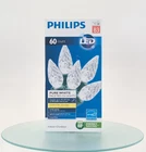 Philips 60CT Pure White Led C6 Faceted String Lights 19.6FT New. Price: $19.97.