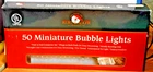 Kurt Adler 50 Miniature Bubble Christmas Lights Clear Bulb Green Wire*/ New. Price: $10.50.