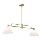 Savoy House M100136NB Meridian Transitional White Opal Glass Chandelier, 2-LIGHT Open. Price: $258.38.