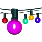 G40 Globe String Lights,frosted Multicolor Led Christmas With 27 Shatt... New. Price: $44.69.