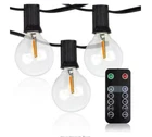 Led Outdoor 50 Ft. Plug-in Globe Bulb String Light With 25 Sockets & Remote New. Price: $34.99.