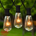Goothy 45FT ST40 Patio String Lights 32 Edison Bulbs Black New. Price: $55.14.