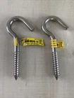Lot Of 2 National Hardware, Stanley Stainless Steel Screw Hook 3/8 X 4-7/8 New. Price: $5.69.