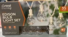 Real Living 35-LIGHT 14.8 Ft White Wire Clear Indoor/outdoor Edison String New. Price: $17.95.