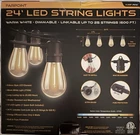 Farpoint 24' String Lights Warm White Dimmable, Brand New & Sealed !!!!!!. Price: $39.98.