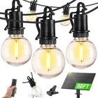 Zjojo Solar Outdoor String Lights Waterproof, 50FT G40 Globe Patio New. Price: $78.34.