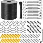 String Light Hanging KIT,164 Ft Nylon Coated Stainless Steel 304 Wire Black New. Price: $42.32.
