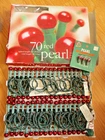 70 Red Pearl Christmas String Lights Indoor Outdoor End-to-end Green Wire New. Price: $16.95.