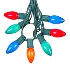 25 Foot C9 Ceramic Christmas Set, Hanging String Lights, Green Wire New. Price: $33.06.