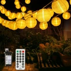 Lantern String Lights Outdoor Plug In, 40FT Connectable Warm White+white New. Price: $38.61.