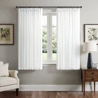 Dancurton White Semi Sheer Linen Pleated Curtains 58 Inch Length For Living R... New. Price: $78.33.