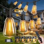 Outdoor String Lights 55FT 25LED Waterproof Dimmable Patio Minetom Remote ST38 New. Price: $59.99.