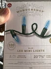 Wondershop 100 Ct Blue Lights Led Mini Hanukkah Christmas String 20' New. Price: $8.00.