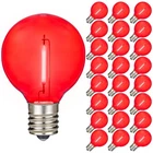 Novelty Lights 25 Pack Red G40 Led Filament String Bulbs, E12/C7 Candel... New. Price: $44.67.