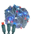 Novelty Lights 50FT 100 Led Red/pure White/blue Christmas Outdoor/indoor, New. Price: $66.12.