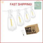 Brightever Outdoor String 25 Ft, ST38 Patio Lights With 13 Edison Bulbs, New. Price: $37.22.