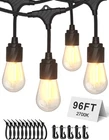 96FT Waterproof Outdoor String Lights With 32 Shatterproof Led Bulbs New. Price: $83.99.
