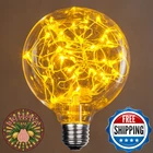 Ledimagine Fairy String Light - Globe Pendant Bulb, Gold G95 New. Price: $34.18.