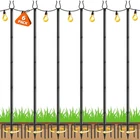 Aredy 6 String Light Poles - 10FT For Outside Pack, Black New. Price: $94.99.