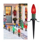 C9 Christmas Pathway Lights Outdoor, 25.7 Feet 20 Led Strawberry Walkway L... New. Price: $45.09.