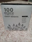 100 Mini Light Set Clear White Cord 20.6 Craft Brights Indoor Outdoor New. Price: $8.99.