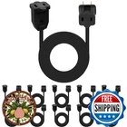 Kanayu 10-PACK 12FT Black 2-PRONG Indoor Extension Cords Power Cable New. Price: $64.33.