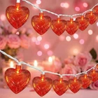 Pallerina Red Heart String LIGHTS,10 Led 3D Glitter 8.5FT, New. Price: $30.99.