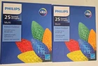 Lot Of 2! Philips 25 Faceted C9 String Lights Led Multicolor Christmas I/o New. Price: $39.99.