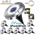 8PACK Waterproof Solar In Ground Lights Garden Lawn Disk Flat Buried Lamp 16-LED New. Price: $23.55.