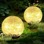 Solar Ball Lights 80 Led Cracked Glass Waterproof Warm White 2 Pack Coroor Globe New. Price: $59.99.