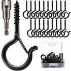 Zzbety Q-hanger Screw Hooks With Safety Buckle 20PCS, BLACK-20PCS New. Price: $14.75.