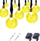 Lalapao 2 Pack Solar Globe String Ball Fairy Lights 30 Led (19.7FT) Warm White New. Price: $25.00.