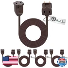 Kanayu 5 Pack 12FT Brown Indoor 2-PRONG Extension Cord Electric Extender Ul List New. Price: $39.98.
