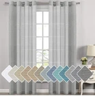 H.versailtex Elegant Linen & Polyester Semi Sheer Curtains For Bedroom 52 W-84 New. Price: $18.99.
