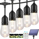Mlambert 3-COLOR 1 Solar String Lights Outdoor Waterproof Dimmable, 48FT Remo New. Price: $62.40.
