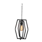 Gerson 28" Black Geometrical Iron Cage Electric Pendant Hanging Lamp Edison Bulb New. Price: $52.91.