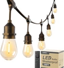 100FT Led Outdoor String Lights With Remote, 50 Shatterproof Edison Bulbs New. Price: $149.99.