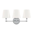 Ballard Designs Amelia 3 Light Sconce Polished Nickel 19" Wide Shades Open Box. Price: $100.00.