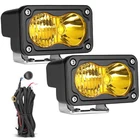 2PCS 3" S2 Sport Amber Combo Driving Offroad Led Light Cube Pods With Harness New. Price: $43.95.