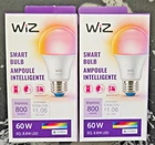 Wiz Color Changing 60W Eq A19 Full Spectrum Smart Led Light Bulb 2 Pack New. Price: $19.78.