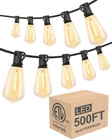 Led String Lights 500FT Outdoor Bistro Waterproof Dimmable Black Lightdot ST38 New. Price: $209.99.