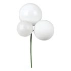 Vickerman 18" Plastic Ball Ornament Christmas Picks In White (set Of 2) New. Price: $48.97.