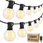 100FT Outdoor String Lights Led Patio Waterproof Shatterproof 51 G40 Bulbs New. Price: $42.99.