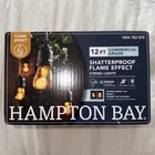 Hampton Bay Flame Effect Or Solid 6-LIGHT 12 Ft. Led S14 String Lights New. Price: $14.99.