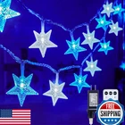 Minetom Blue & White Star String Lights Plug-in 33FT 100 Led Fairy New. Price: $28.48.