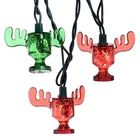 Kurt Adler Plastic 10-LIGHT National Lampoon Red And Green Wally World Moose .... Price: $28.78.