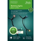 Lumineo 96 Led Battery Operated Multi Color Twinkle Lights Black Wire New. Price: $22.59.