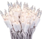 612 Vermont 50 Clear Christmas Lights White Wire, Ul Approved For Indoor/out New. Price: $21.99.