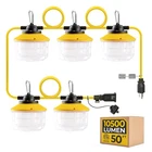Hyanglux Outdoor Construction Led String Lights: 50FT-75W-3PRONG, Yellow New. Price: $114.02.