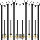 Talkhigh 6 Pack 10 Ft Heavy Duty Metal String Light Poles Adjustable Outdoor ... New. Price: $94.45.